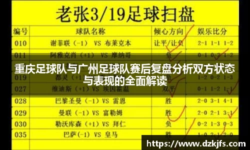 重庆足球队与广州足球队赛后复盘分析双方状态与表现的全面解读